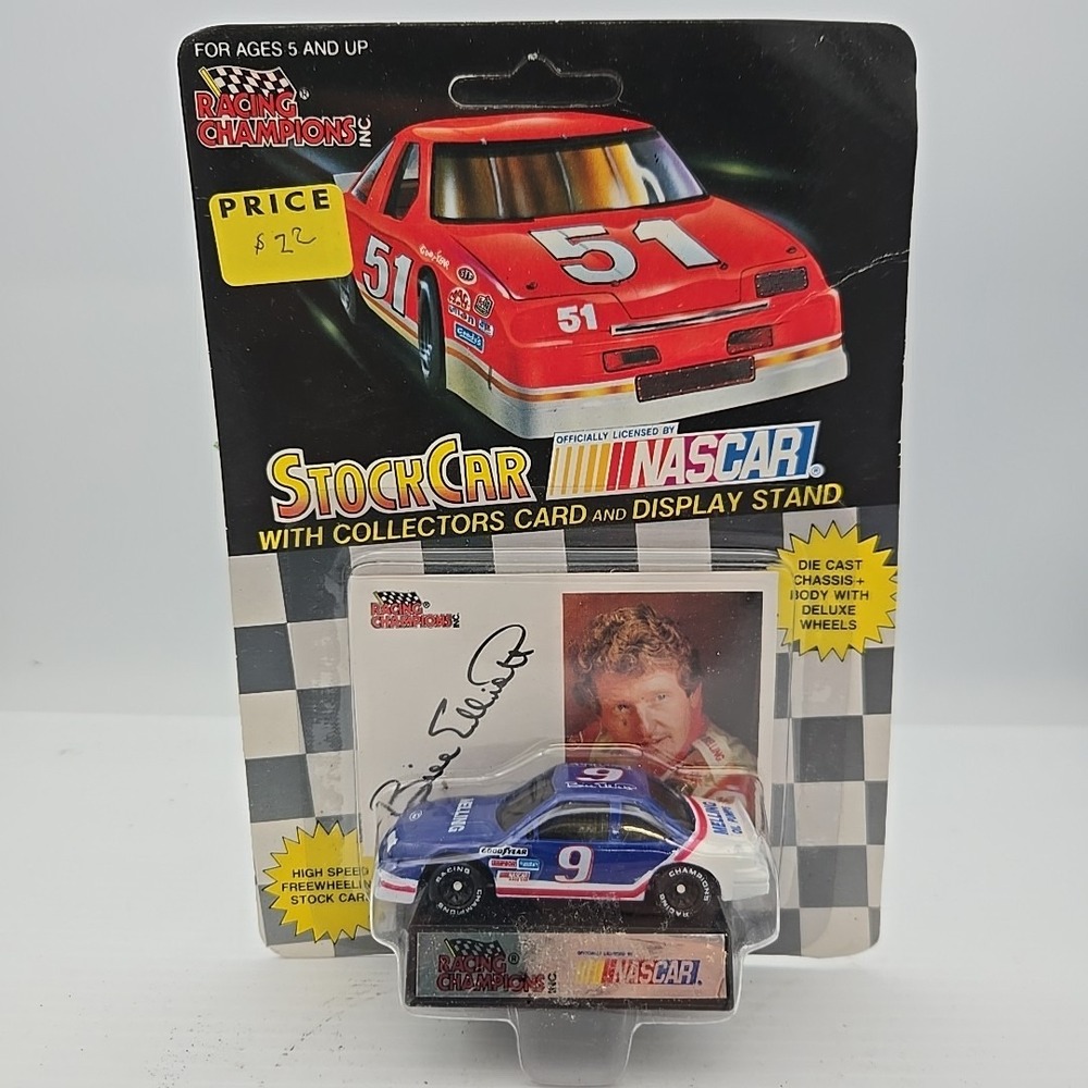 Racing Champions - Bill Elliott #9 Stock Car & Collector Card - 1991 - 1:64‎